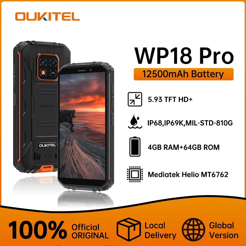 OUKITEL WP18 Pro スマートフォン 本体 OUKITEL WP18 Pro」発売！大容量バッテリー搭載のタフネスエントリー