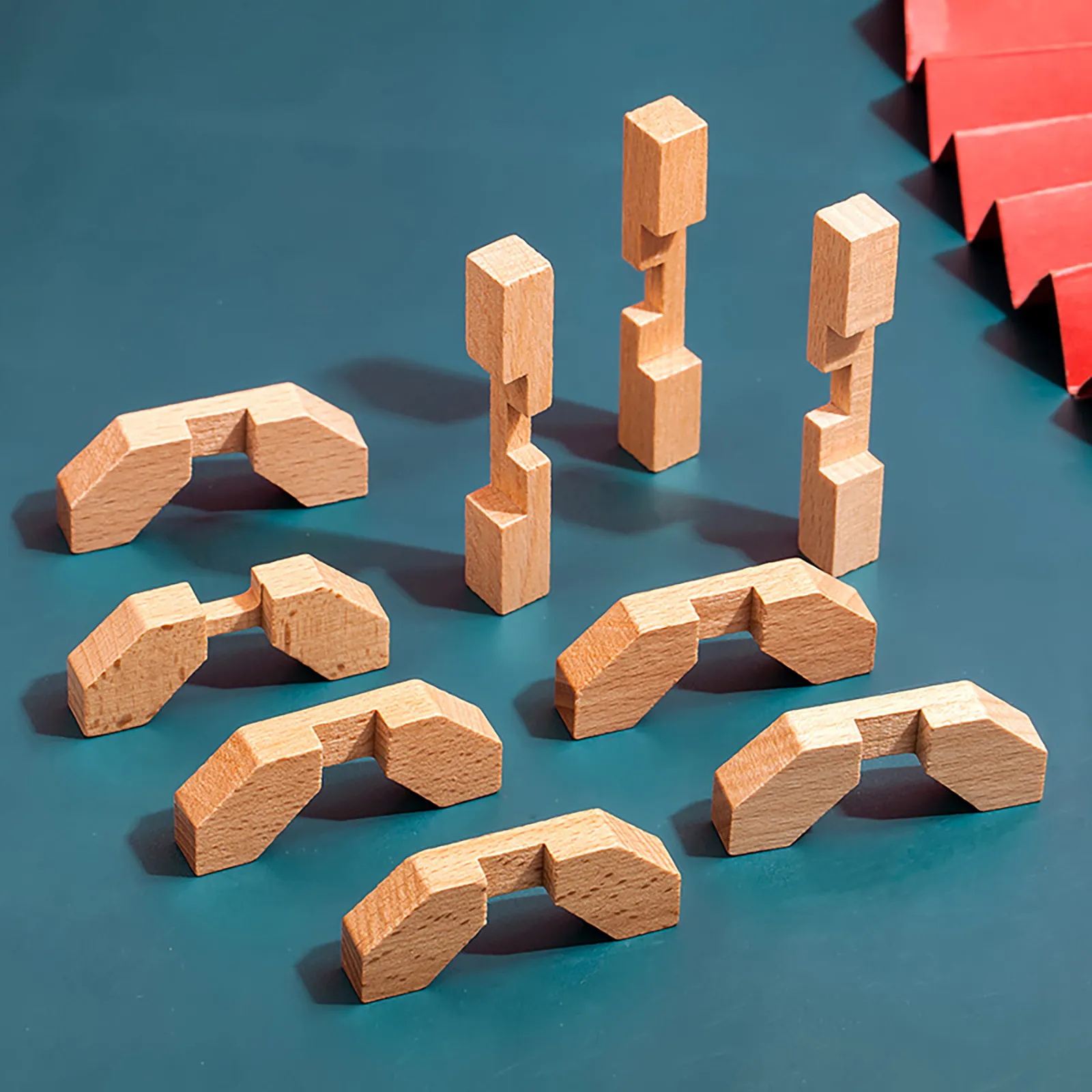 Classic IQ 3D Wooden Puzzle Mind Brain Teaser Interlocking Burr Puzzles Game for Adults Children Kids