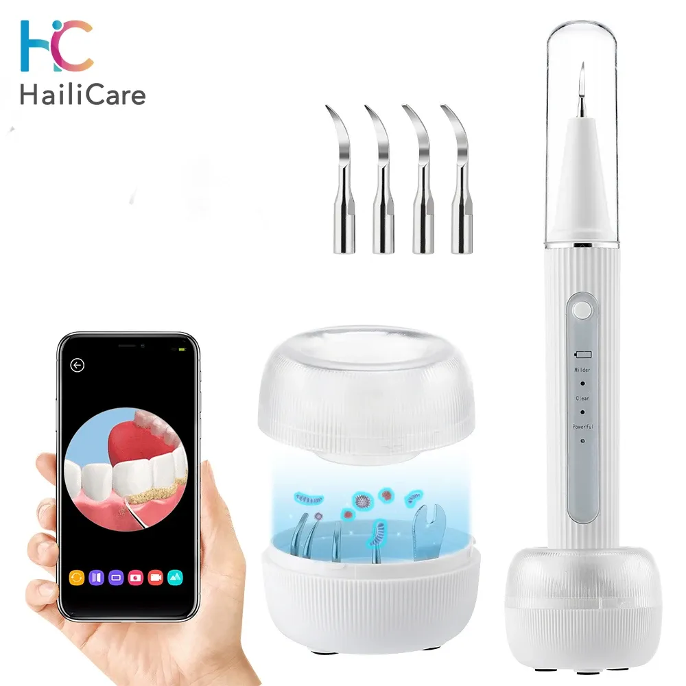 Nettoyeurs Ultrasonic Dental Scaleur Visual Irrigator Calculus Oral Tartar Remover Tenture Cleaner des dents LED Cédite de blanchiment