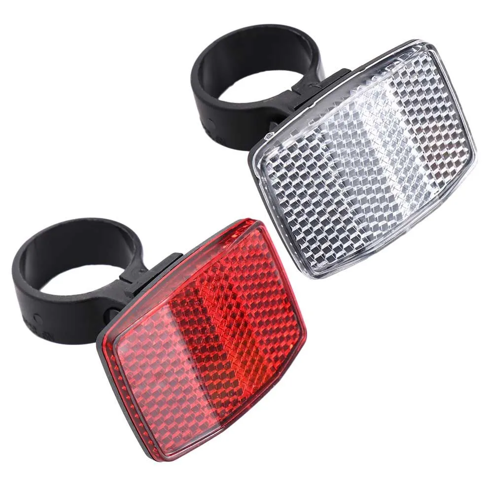 DHgate 1Pc Plastic Bicycle Reflector Reflective Light Bike Handlebar Reflector Mountain Bike Taillight Cycling Parts Sports Outdoors