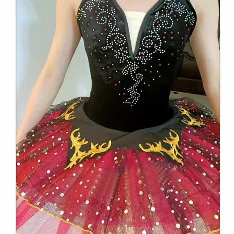 Ballet Tutu Dress: Red & Black Performance Outfit... From Cong06, $21.85 |  DHgate.Com