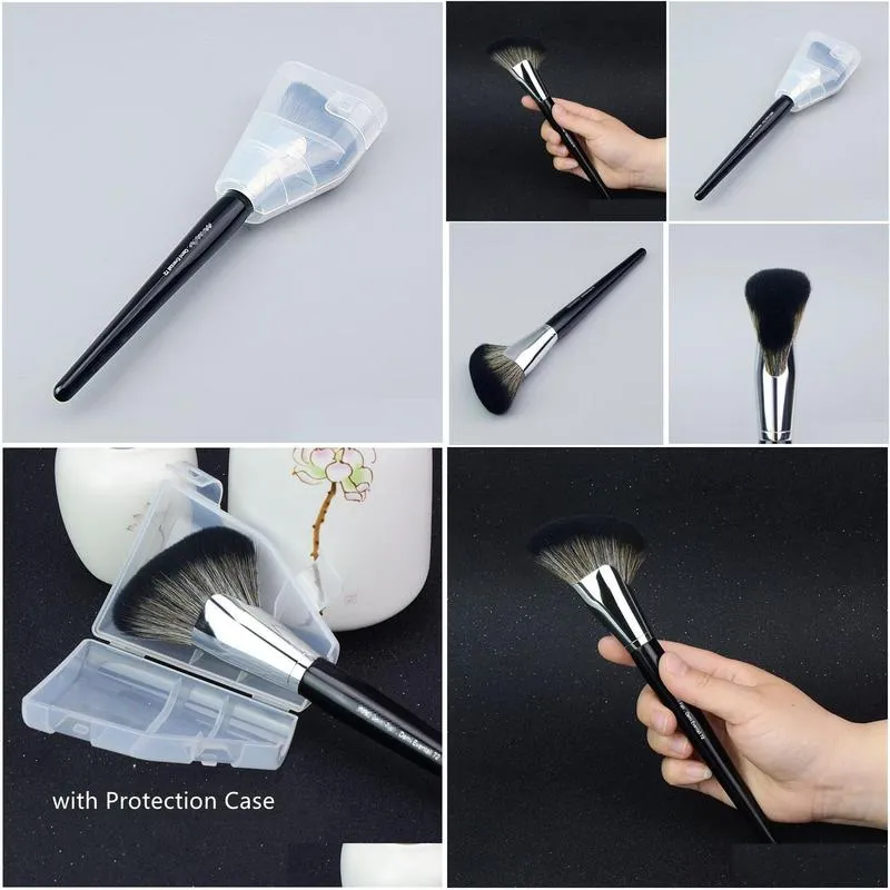 Pro Demi Fan Makeup Brush 72 Featherweight Soft Bristle Seamless Setting Powder Cosmetics Brush Beauty Tools8100863