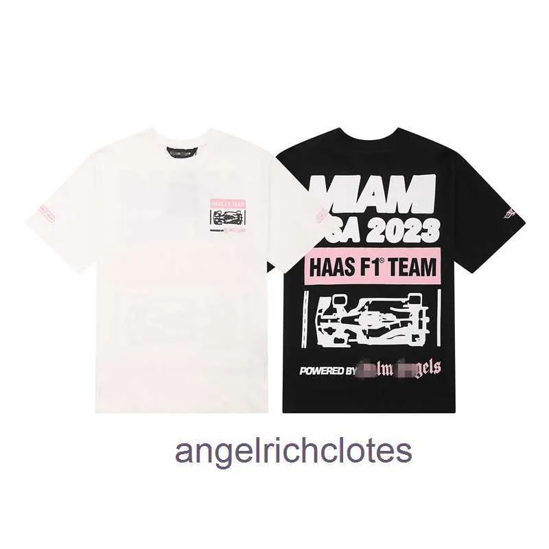 High -end designer kleding voor trendy Pa Angels Racing Letter Printing Short Sleeve T -shirt voor mannen en vrouwen High Street Half Sleeve met handelsmerk Tag Origineel 1to1