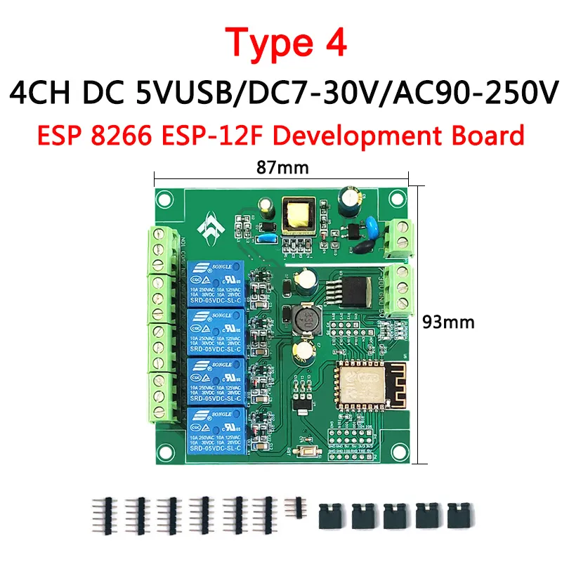 DHgate.com:8-Channel ESP8266 WiFi DIY Relay Module with ESP12F Dev ...