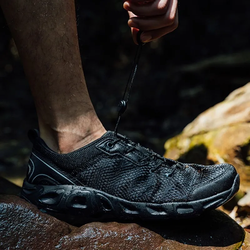 Randonnée extérieure grimpant chaussures en amont hommes été ultraliers en maille respirante d'entraînement de sport chaussures militaires de patauge