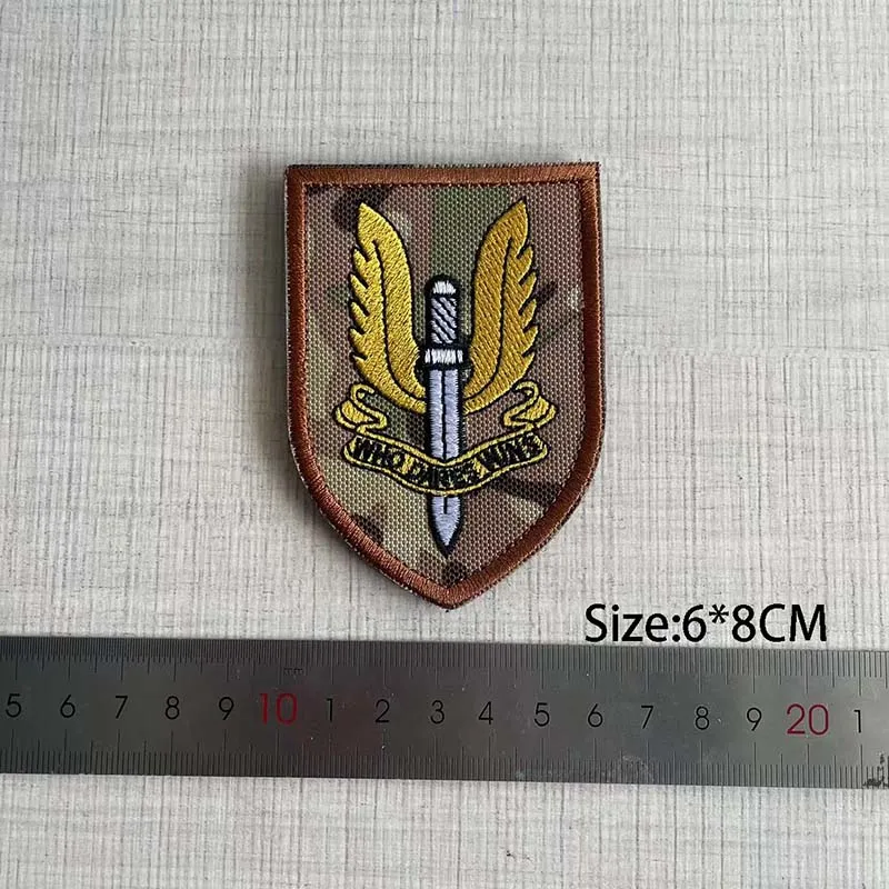 Special Air Service SAS Emblem Patch Stickerei Applique Armbandabzeichen Atickers, Militäruniformen Taktische Patch -Patch -Haken und Schleife