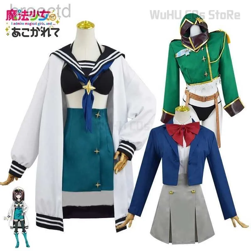 Costumi di anime Anime sgorgarsi su ragazze magiche Akoya matama loco araga kiwi costume costume wig jk uniforme scolastico femmini