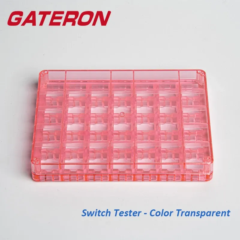 Aksesuarlar Gateron Switch Test Cihazı Pembe Siyah Mavi Şeffaf Renk 5 X7 Özelleştirilmiş DIY Oyun Mekanik Klavye Akrilik
