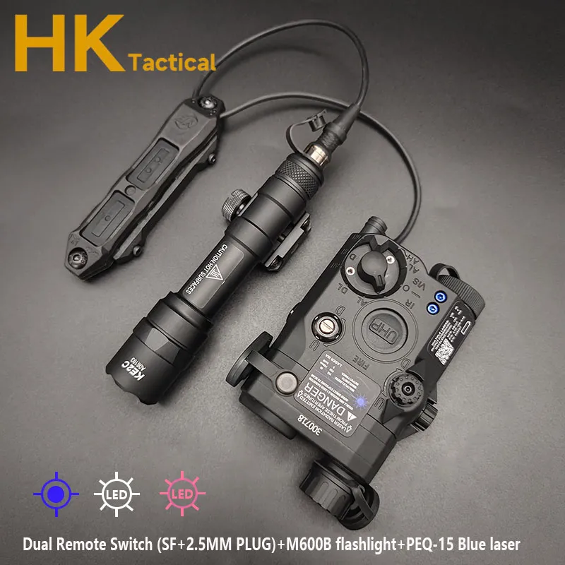 Tactical Dual Control remote light control with PEQ15 Red