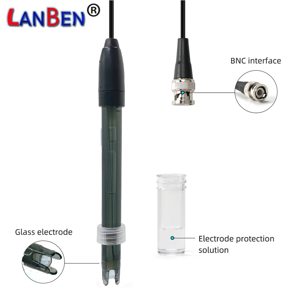 Type de pH Type d'électrode capteur BNC Connecteur sonde Pool Pool Water Laboratory PH sonde for aquarium