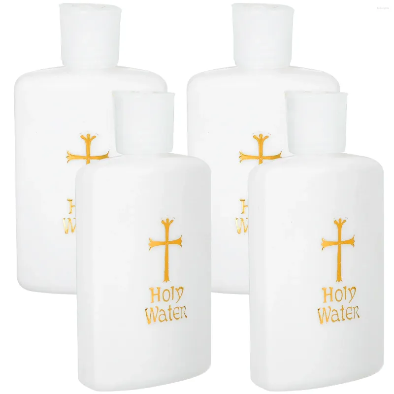 Vases 4 Pcs Holy Water Bottle Baptism Decorations Mini Bottles Set Blessing Plastic Decorative