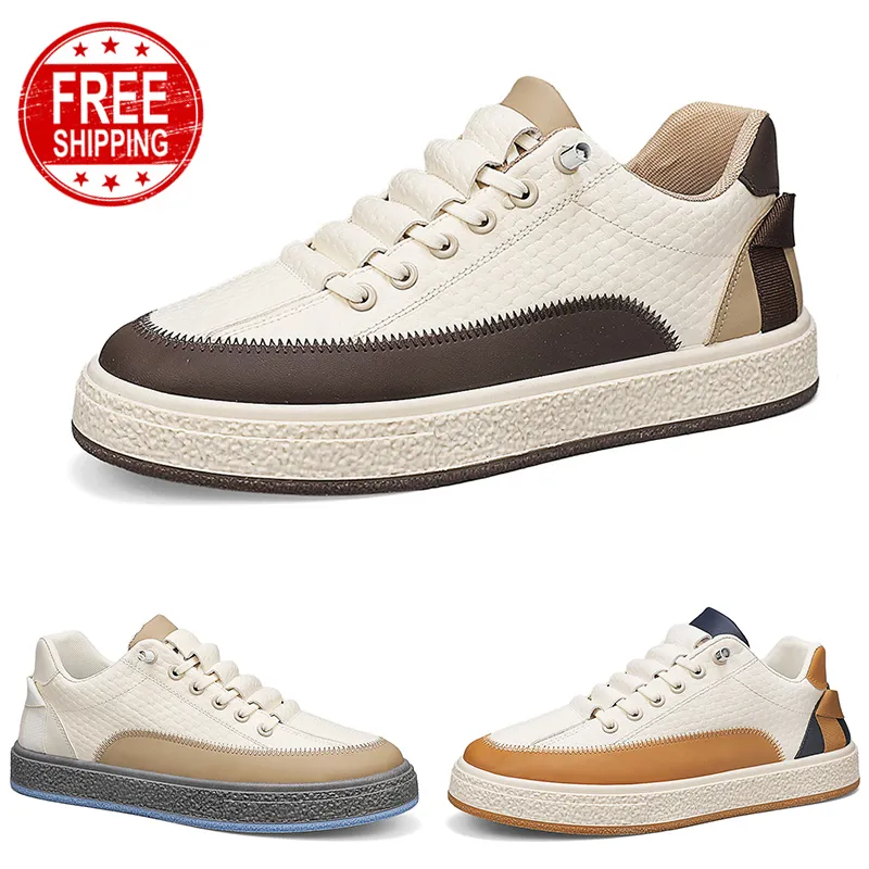 Gratis frakt män kvinnor casual skor låg platt andas brun beige khaki herrar tränare sport sneakers gai