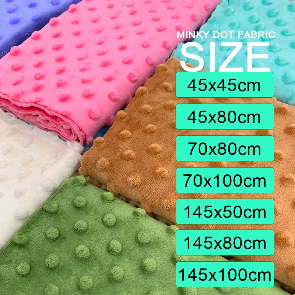 動物45/70/80/100cm 31Colorsスーパーソフトミンキードットファブリックハンドワークミシ