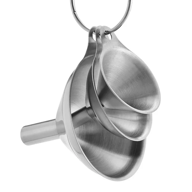 2024 Mini Small Mouth Funnel Stainless Steel Filling Hip Flask Beer Liquid Oil Kitchen Gadget Spice Wine Flask Filter Funnel for