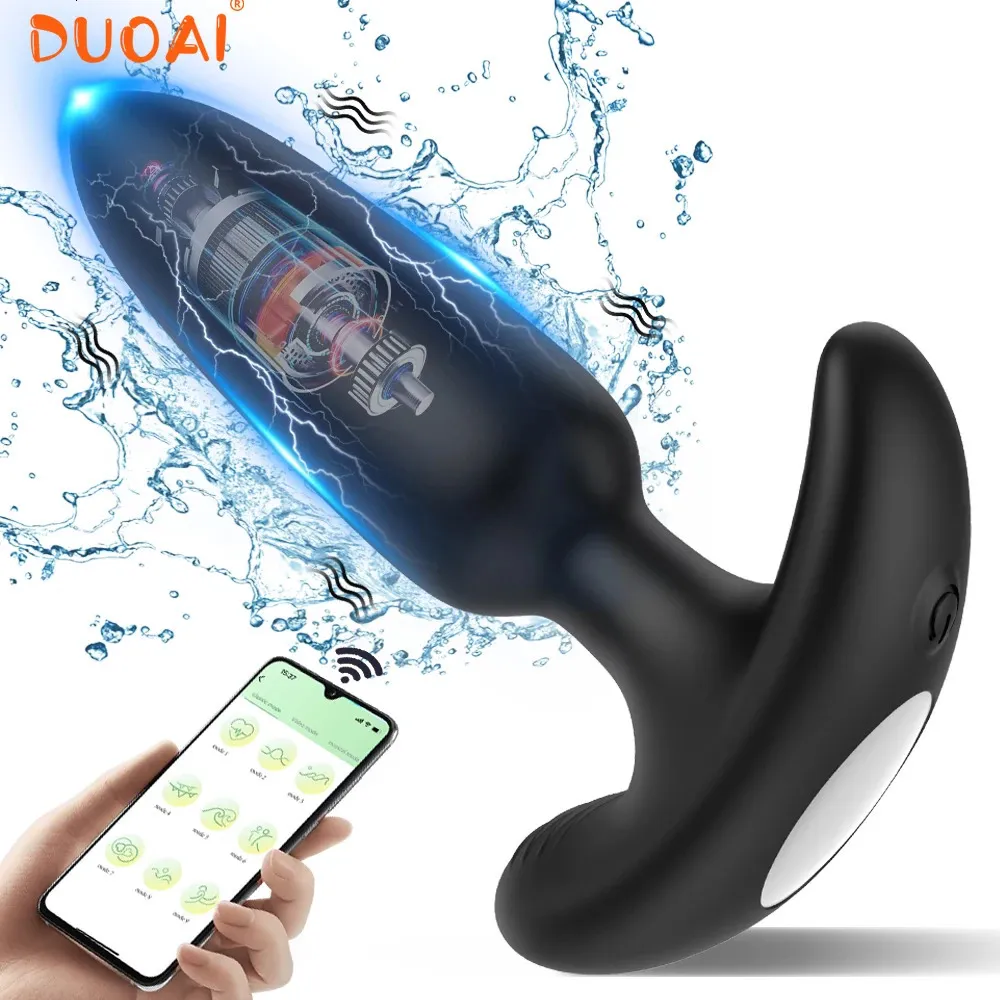 App Remoto Controllo Vibratore anale Bluetooth Butt Plug Men Massager Massager femmina Masturbatore Sex Sex Toys for Women Men Gay 240401