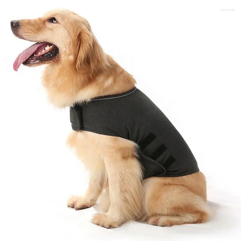 Hundkläder lämplig för många tillfällen komfortkläder lugnande hundar fast färg husdjur justerbar kappa alla säsongsmaterial