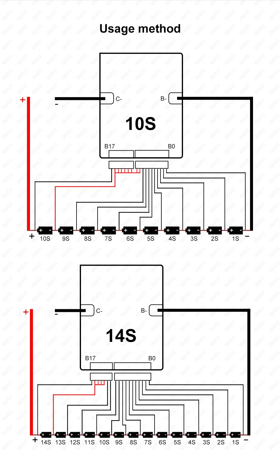 Qucc Display DHgate.com:QUCC 80A 10S 11S 12S 13S 14S 15S 16S 17S Smart BMS 36V 48V ...