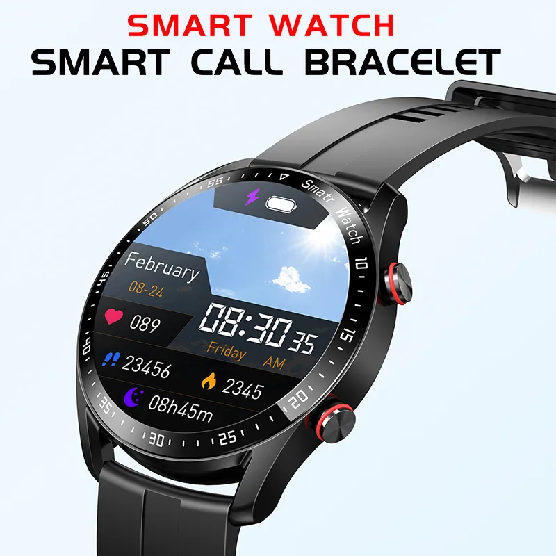 EKG+PPG Bluetooth Call Smart Watch Men Laser Health Ciśnienie krwi Fitnes Sports zegarki