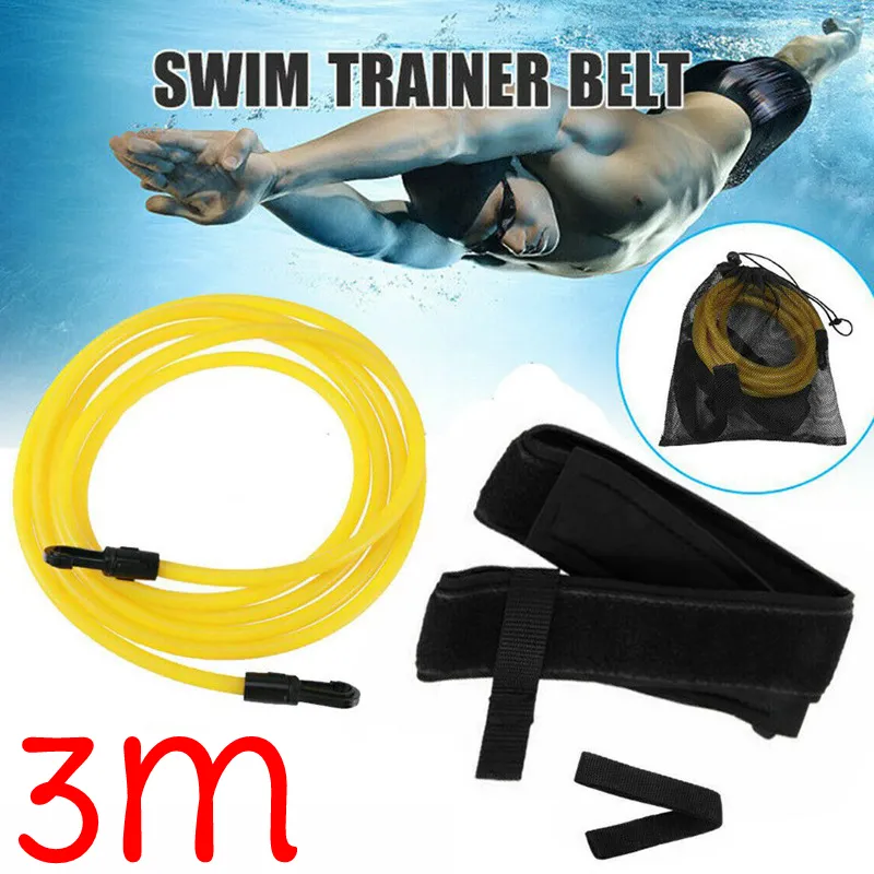 Ceinture Résistance Natation - Corde Élastique Entraînement - Réglable Adulte/Enfant - Sécurité Piscine