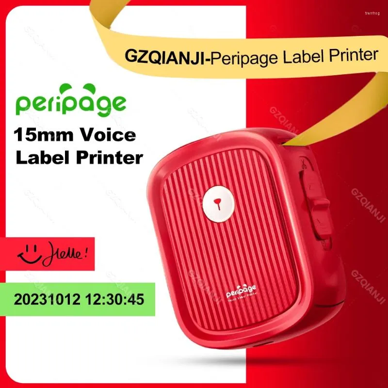 Peripage P10 Red Label Sticker Adhesive Printer Date Name Price Tag Printing Machine Bluetooth Wireless Mini Portabel Maker