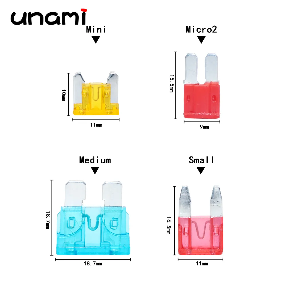 10st ATC ATM MINI MICRO Small Medium 32V bilsäkring 1A2A3A5A 7.5A10A15A 20A25A30A 35A 40A FUSE FÖR ELEKTRISK MOTORCYCLE Automotive