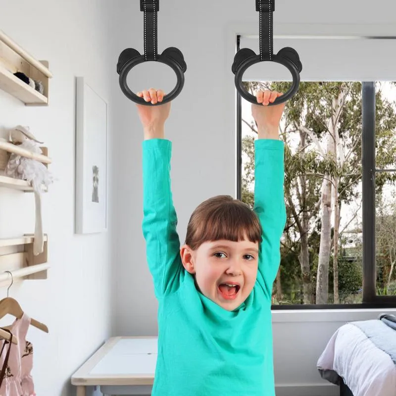 Gymnastic Rings With Adjustable Straps | Home Exercise Fitness Training Set