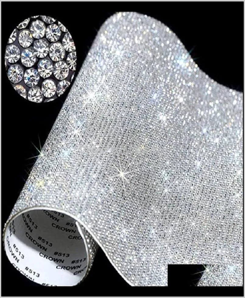 Strumenti artigianali 24x40 cm Circa 1000pcs Adesivo di strass di strass di strassiante Crystal Ribbon di cristallo con diamante GUM STIC5418721