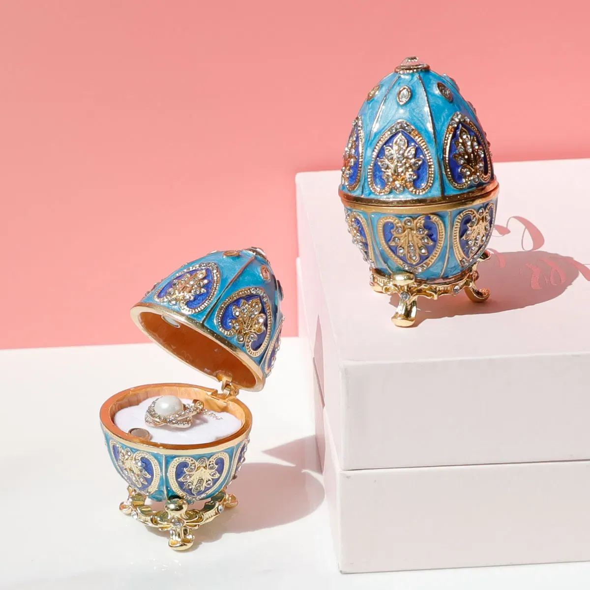 Jewelry Trinket Boxes Easter Egg Trinket Boxes Hinged
