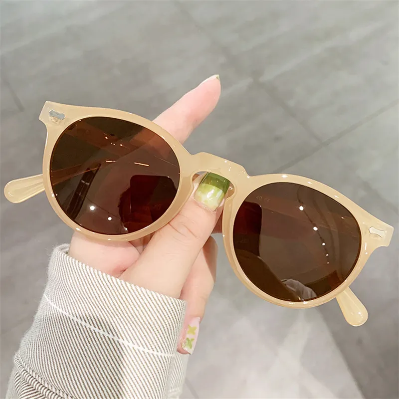 Round Polarized Sunglasses Women Cat Eye Sun Glasses Men Brand Design Trend Luxury Vintage Driver Shades Mirror Lenses G15 Green Revo Pink UV400 CAVALLO BIANCO CB