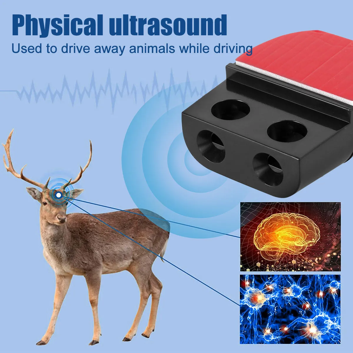 thumbnail image 2 of 2x Sonic Car Grille Mount Animal Whistle – Deer Alert Roadkill Repeller – Sonic Gadgets 2 of 2