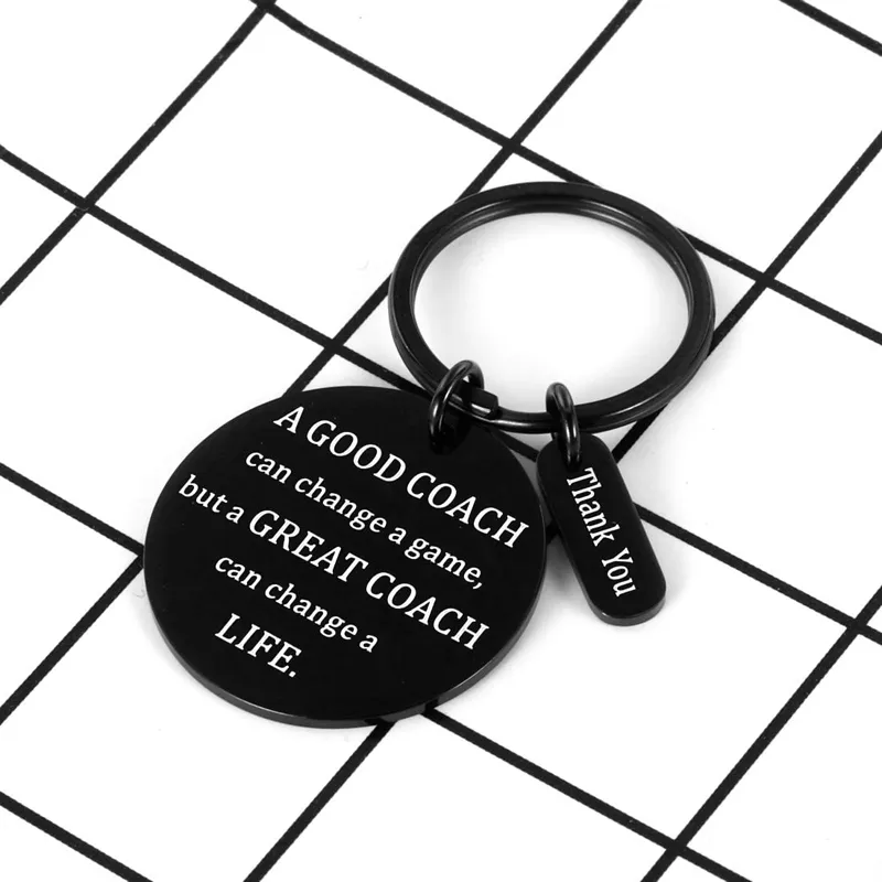 Merci Cadeaux de retraite pour l'entraîneur Keychain pour l'entraîneur de basket-ball de football de football - Un bon entraîneur peut changer un porte-clés de jeu