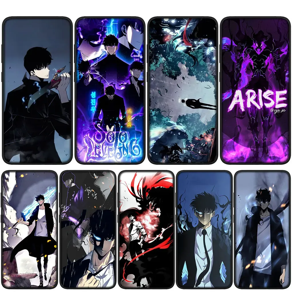 Anime Solo nivelamento Castamento macio para Xiaomi POCO X3 NFC X4 M2 M3 M4 PRO 4G M5 F3 C3 C40 GT 10T 11T 11 12 CASA DE TAMPO TELEFONE
