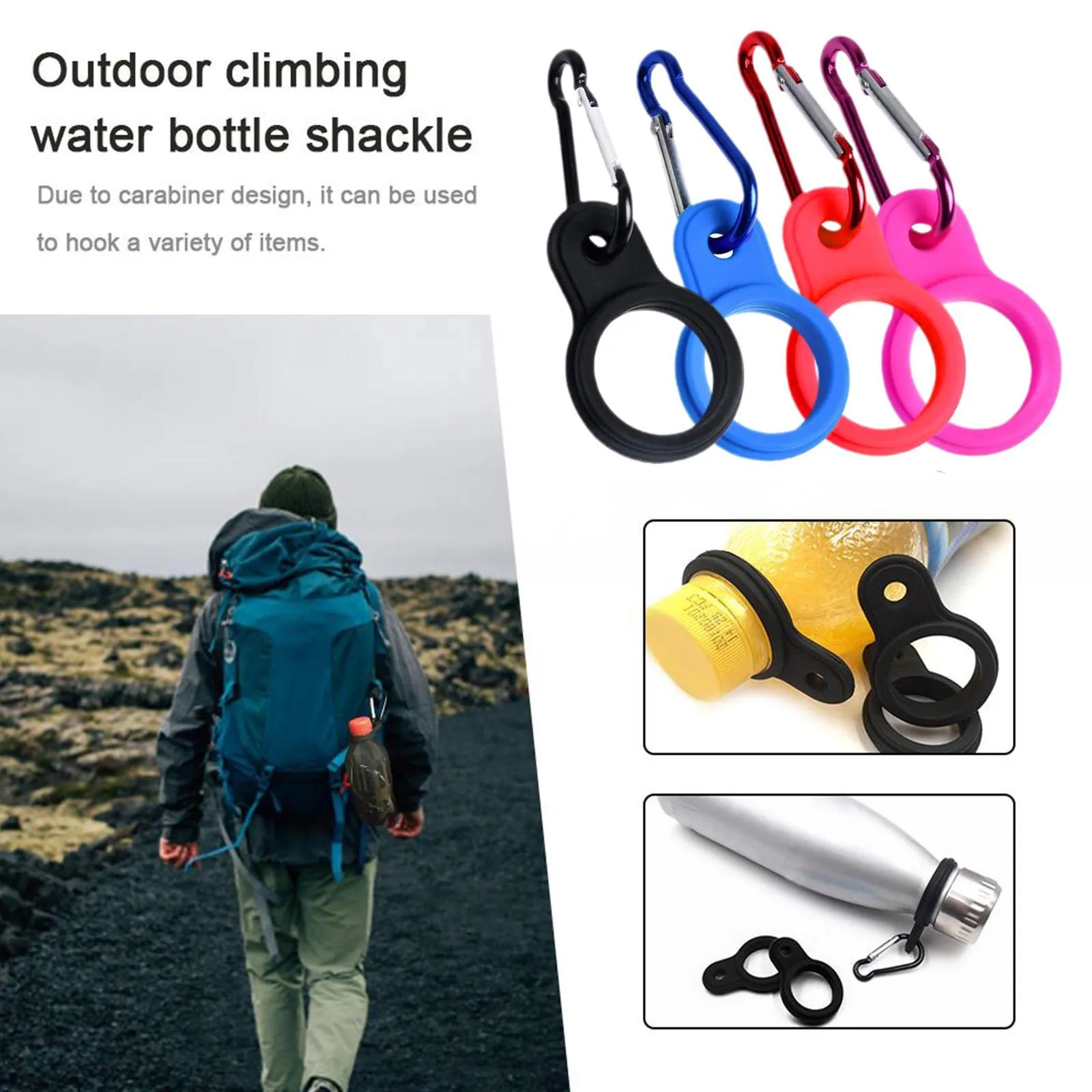 Save Big on Bulk Carabiner Water Bottle Holder Running Water Bottle Holder  Clip Outdoor Jogging Drink Carrier Carabiner For Climbing, Hiking Best