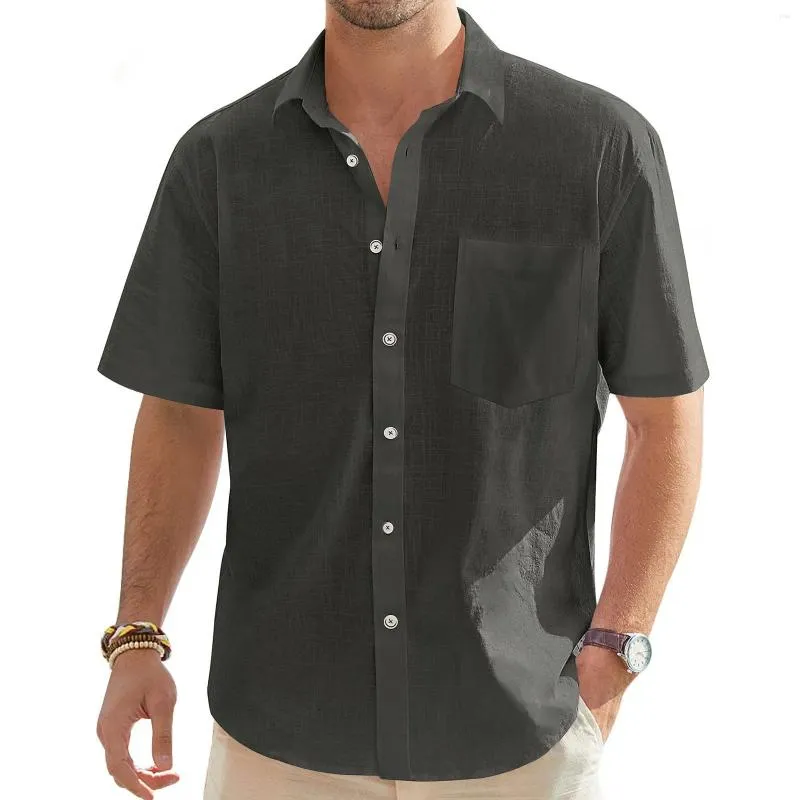Camisas casuais masculinas masculas grandes e altas de manga longa t homens primavera verão cor de cor sólida camisa superior stand Trendy