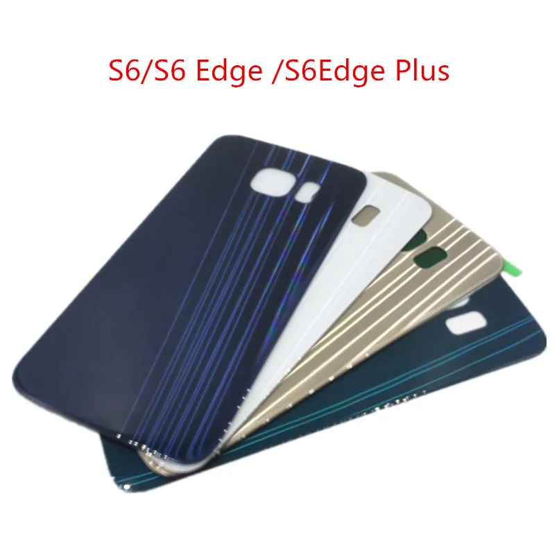 per Samsung Galaxy S6 G920 Coperchio batteria coperchio posteriore Porta della alloggiamento del vetro posteriore G925 G928 S6 EDGE S6 + S6EDGE PLUS