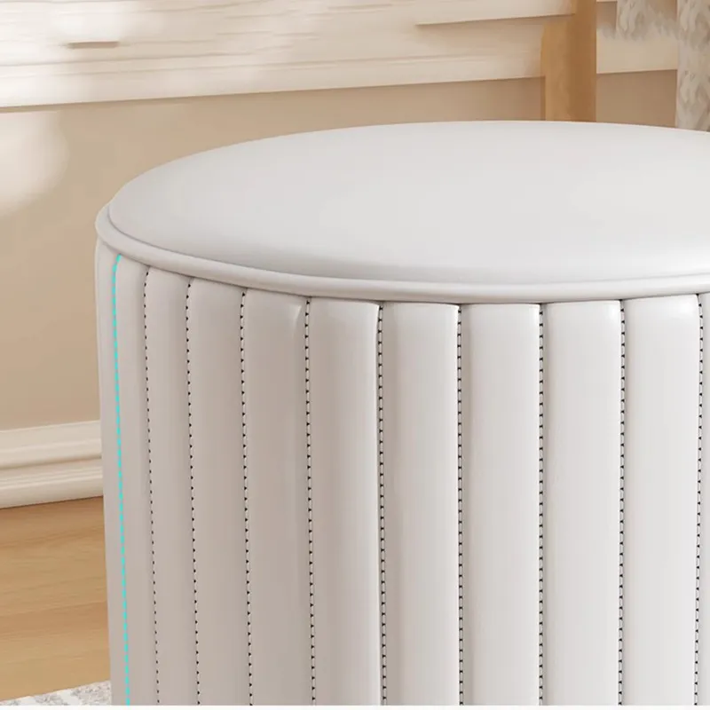 Small White Stool Chair: Multi-Purpose Ottoman, Foot Rest, Small Cushion  Shop Now!