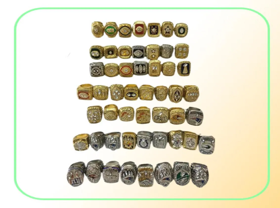 1966-2021 ANNO Super Bowl American Football M Stones Shes S Ship Ring Souvenir Men Fan Gift Jewery può mescolare M O17892039165231