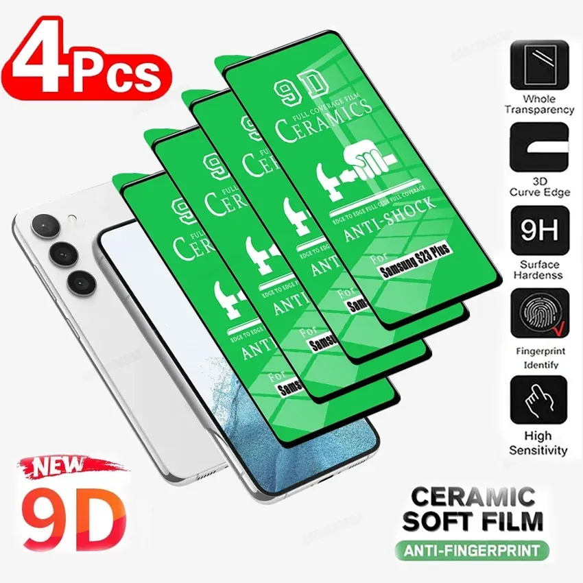 4pcs HD Soft Ceramic Film para Samsung S24 Ultra S23 Plus S22 S21 FE A55 5G A35 A15 A53 A54 A34 A14 A52 A24 Screen Protector Film