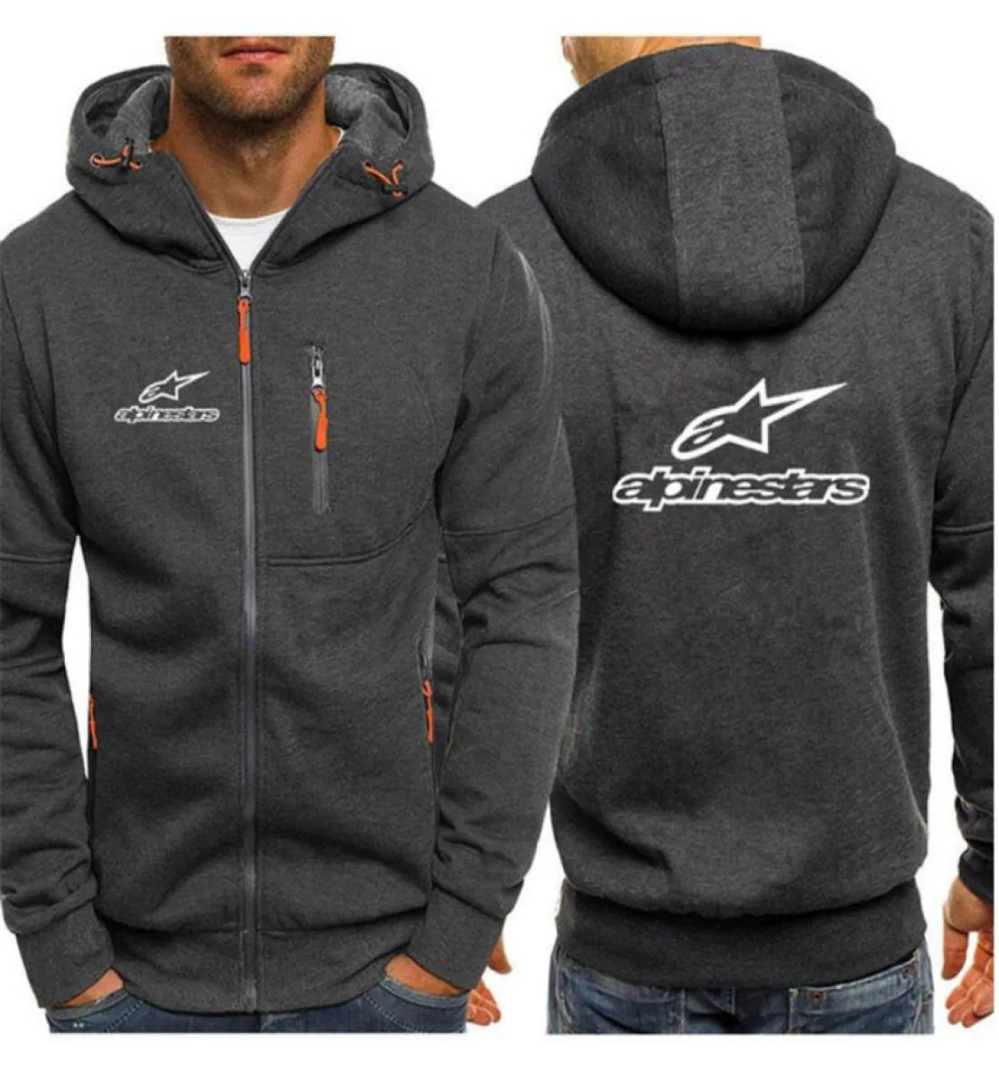 Alpine Star Männer Sport Casual Hoodies Herbst Sweatshirts Hoodies Jacke Fashion LongSleeved Reißverschluss Hoody Tracksuit Fleece Cardiga7348815