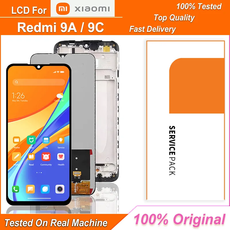 6.53 "Xiaomi Redmi 9a LCD M2006C3LG Display Screen Touch Digitizer Assembly for Redmi 9c LCD M2006C3MGディスプレイのディスプレイアセンブリのオリジナルLCD