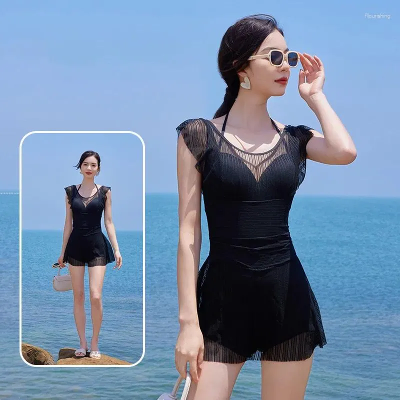 Women's Swimwear Lace Backless Swimsuit Sexy Jumpsuit Slim Fit Spring Beach Exclusive Style With Steel Support And Chest 2024