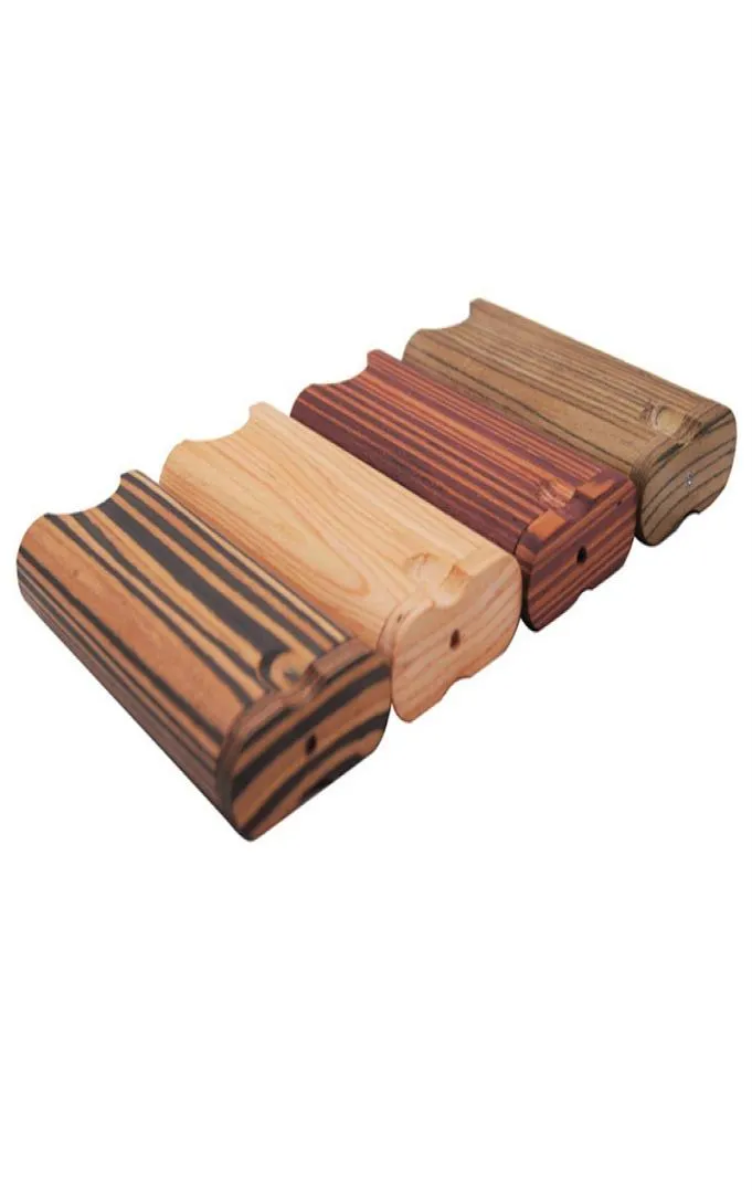 Wooden Dugout One Hitter Tube Wood Dry Herb Tobacco Filter Smoking Pipe Kit Pocket Cigarette Cases With Aluminium Smoke Tube 15bt 2936103