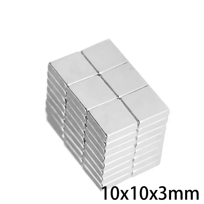 10 ~ 200pcs 10x10x3 mm Quadrate Super Strong Magnets 10x10mm Neodymium Magnetic N35 10x10x3mm block Magnet Strong 10*10*3 mm