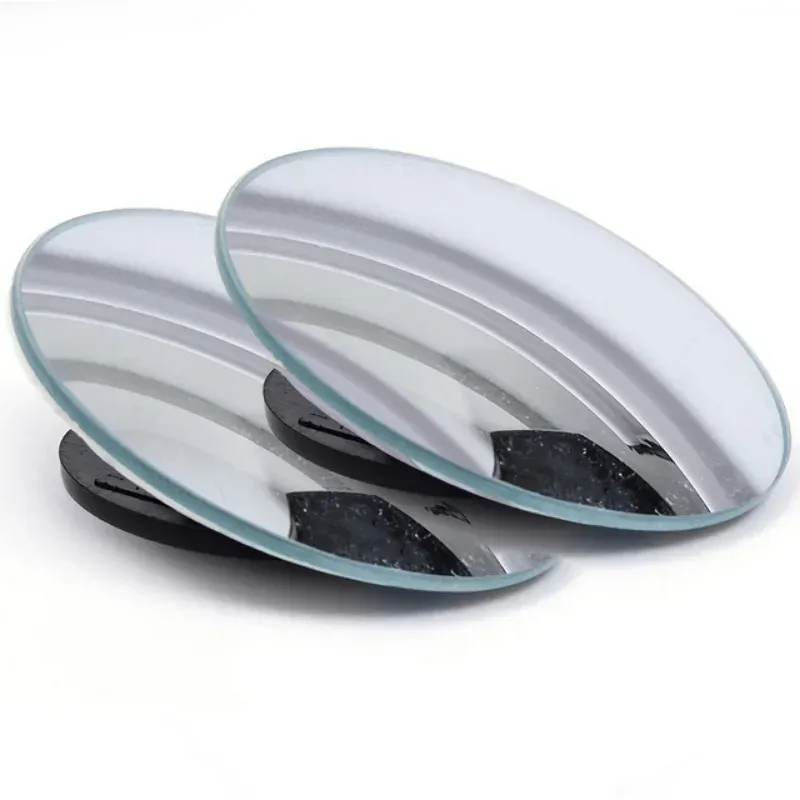 Car Small Round Mirrors Blind Spot Rear View Mirror Auxiliary Reversing Parking Convex Mirror 360 Degree Adjustable