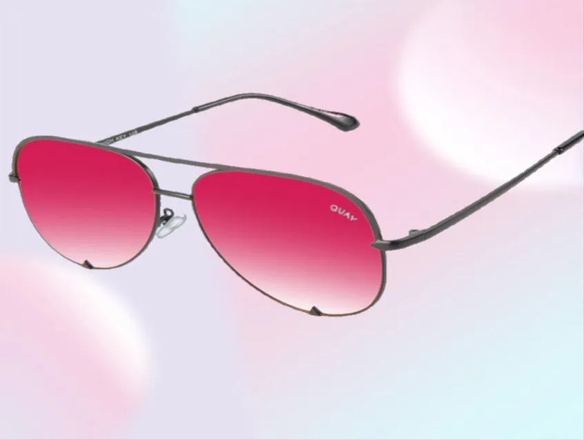 Óculos de sol High Key Pilot Women Fashion Quay Design Projeto de óculos de sol para gradiente a lases Ópulos femininos mujer9686789