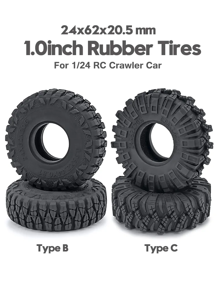 AXSPEED RC 58mm Crawler Tires With Foam Inserts - Rubber Upgrade Tires For 1/18 TRX4M RC Cars (4-Pack, Style B) - View #9