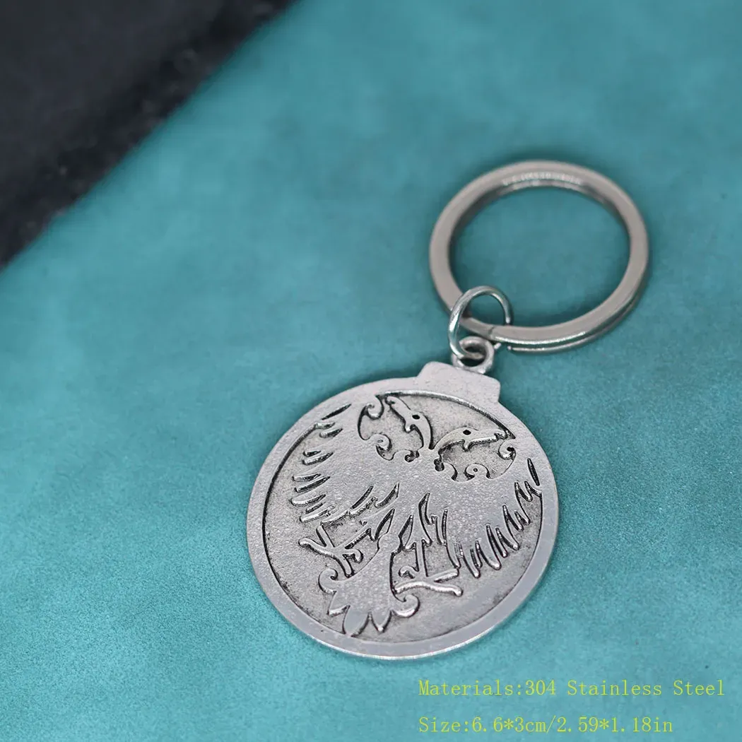 Nemanjic Dynastia dwa na głowie Orła Płot z brelozę dla mężczyzn Women Słowic Serbian Wiselant Key Chains Albanian Eagle Jewelry