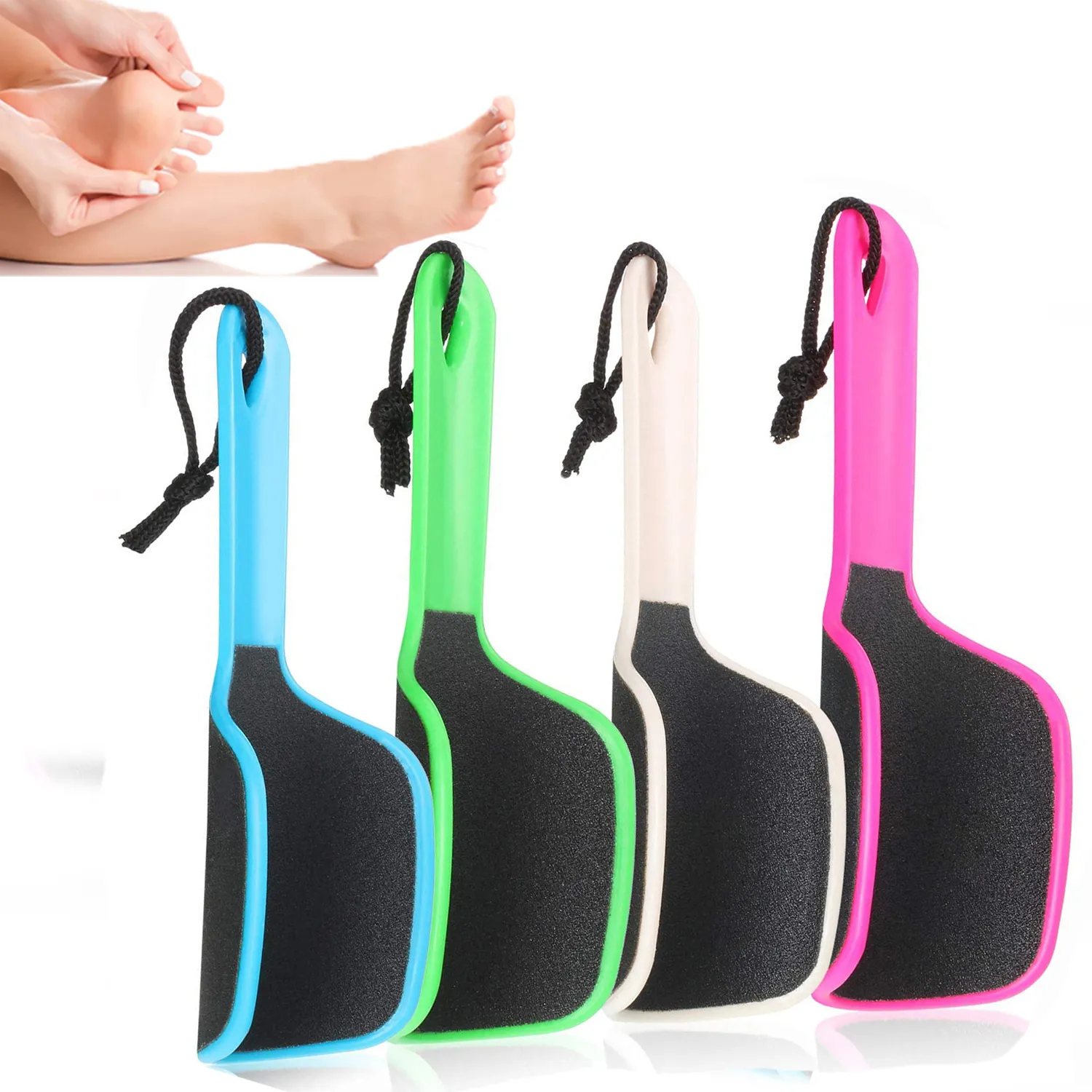 2-Sided Pedicure Foot File & Callus Remover - Stainless Steel, Manual Scrubber For Rough Skin