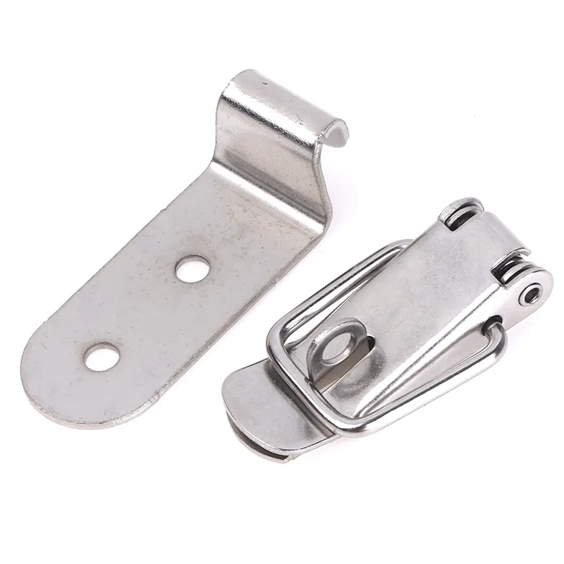Stainless Steel 90 Degree Tension Clasp - Right Angle Latch For Cabinets & Boxes (1 Piece)