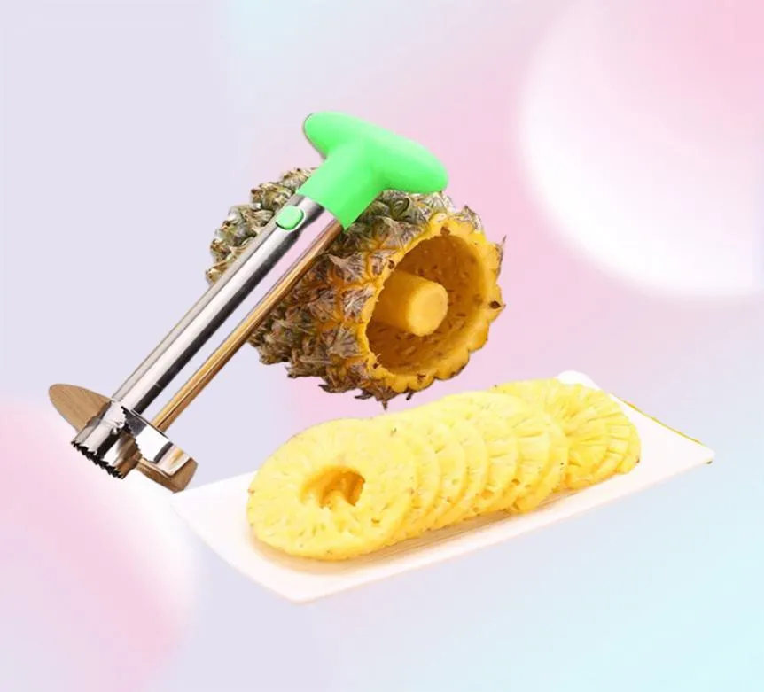 Fruta cuchillo de vegetales accesorios de acero inoxidable accesorios de cocina piña cortadora de espiralizador de piña